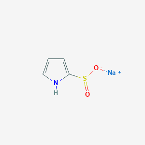 molecular formula C4H4NNaO2S B12976334 Sodium 1H-pyrrole-2-sulfinate 