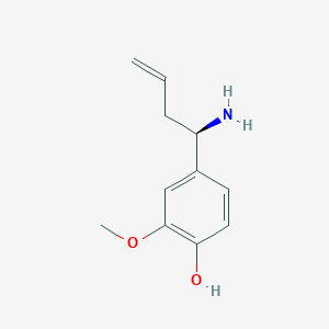 molecular formula C11H15NO2 B12976343 (R)-4-(1-Aminobut-3-en-1-yl)-2-methoxyphenol 