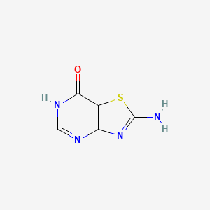 molecular formula C5H4N4OS B12976366 2-Aminothiazolo[4,5-d]pyrimidin-7(4H)-one 