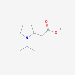 molecular formula C9H17NO2 B12976367 2-(1-Isopropylpyrrolidin-2-yl)acetic acid 