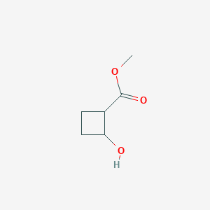 molecular formula C6H10O3 B12976369 Methyl 2-hydroxycyclobutane-1-carboxylate 