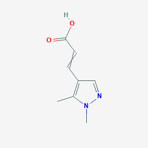 molecular formula C8H10N2O2 B1297640 3-(1,5-二甲基吡唑-4-基)丙-2-烯酸 CAS No. 512809-73-3