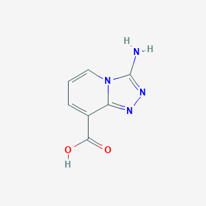 molecular formula C7H6N4O2 B12976428 3-Amino-[1,2,4]triazolo[4,3-a]pyridine-8-carboxylic acid 