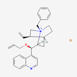 molecular formula C29H33BrN2O B12976429 (1S,2S,4S,5R)-2-((R)-(Allyloxy)(quinolin-4-yl)methyl)-1-benzyl-5-vinylquinuclidin-1-ium bromide 