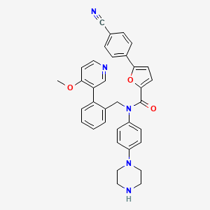 5-(4-Cyanophenyl)-N-(2-(4-methoxypyridin-3-yl)benzyl)-N-(4-(piperazin-1-yl)phenyl)furan-2-carboxamide