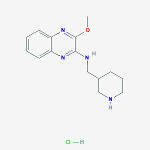 molecular formula C15H21ClN4O B12976486 3-methoxy-N-(piperidin-3-ylmethyl)quinoxalin-2-amine hydrochloride 