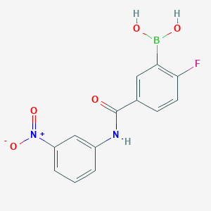 (2-Fluoro-5-((3-nitrophenyl)carbamoyl)phenyl)boronic acid