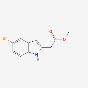 molecular formula C12H12BrNO2 B12976527 Ethyl 2-(5-bromo-1H-indol-2-yl)acetate 