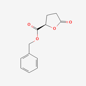 molecular formula C12H12O4 B12976529 Benzyl (R)-5-oxotetrahydrofuran-2-carboxylate 