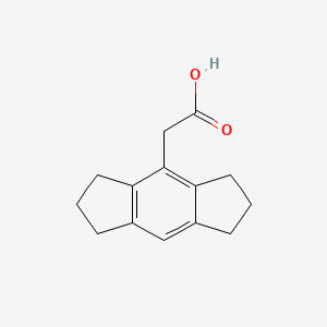 molecular formula C14H16O2 B12976561 s-Indacene-4-acetic acid, 1,2,3,5,6,7-hexahydro- CAS No. 68293-39-0