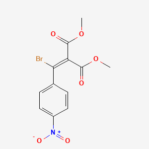 molecular formula C12H10BrNO6 B12976644 Dimethyl [bromo(4-nitrophenyl)methylidene]propanedioate CAS No. 103883-91-6