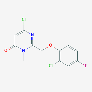 6-Chloro-2-((2-chloro-4-fluorophenoxy)methyl)-3-methylpyrimidin-4[3H]-one