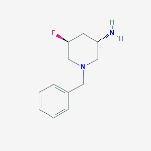 molecular formula C12H17FN2 B12976680 (3S,5S)-1-benzyl-5-fluoropiperidin-3-amine 