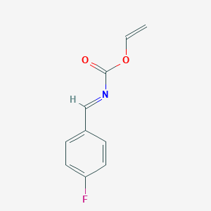 molecular formula C10H8FNO2 B12976695 Ethyl (ne)-n-[(4-fluorophenyl)methylene]carbamate 