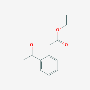 molecular formula C12H14O3 B12976697 Ethyl 2-(2-acetylphenyl)acetate 