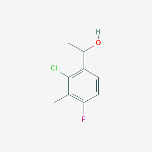 molecular formula C9H10ClFO B12976746 1-(2-Chloro-4-fluoro-3-methylphenyl)ethanol 