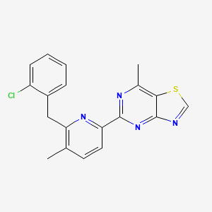 5-(6-(2-Chlorobenzyl)-5-methylpyridin-2-yl)-7-methylthiazolo[4,5-d]pyrimidine