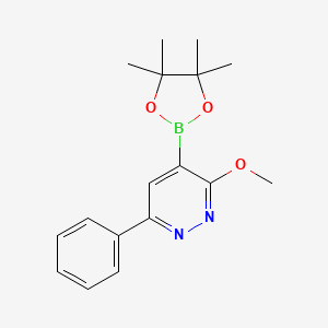 3-Methoxy-6-phenyl-4-(4,4,5,5-tetramethyl-1,3,2-dioxaborolan-2-YL)pyridazine