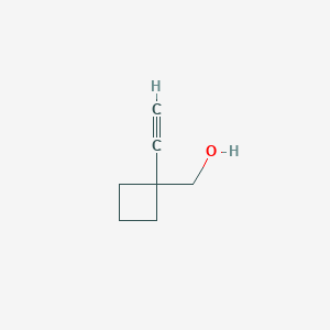 molecular formula C7H10O B12976758 (1-Ethynylcyclobutyl)methanol 