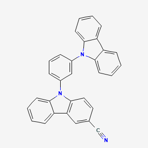 molecular formula C31H19N3 B12976768 9-(3-(9H-Carbazol-9-yl)phenyl)-9H-carbazole-3-carbonitrile CAS No. 1392506-99-8