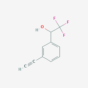 molecular formula C10H7F3O B12976783 1-(3-Ethynylphenyl)-2,2,2-trifluoroethanol 