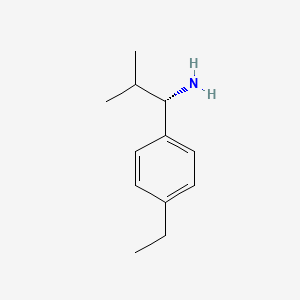 molecular formula C12H19N B12976791 (S)-1-(4-Ethylphenyl)-2-methylpropan-1-amine 