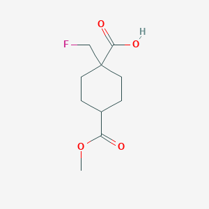 1-(Fluoromethyl)-4-(methoxycarbonyl)cyclohexane-1-carboxylic acid