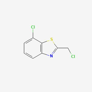 molecular formula C8H5Cl2NS B12976809 7-Chloro-2-(chloromethyl)benzo[d]thiazole 