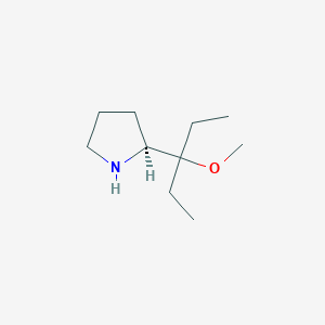 molecular formula C10H21NO B12976849 (S)-2-(3-Methoxypentan-3-yl)pyrrolidine CAS No. 118971-01-0