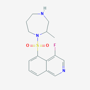 molecular formula C15H18FN3O2S B12976865 4-Fluoro-5-((2-methyl-1,4-diazepan-1-yl)sulfonyl)isoquinoline 