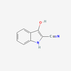 molecular formula C9H6N2O B12976868 3-hydroxy-1H-Indole-2-carbonitrile 