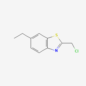 molecular formula C10H10ClNS B12976881 2-(Chloromethyl)-6-ethylbenzo[d]thiazole 