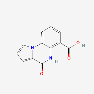 molecular formula C12H8N2O3 B12976894 4-Oxo-4,5-dihydropyrrolo[1,2-a]quinoxaline-6-carboxylic acid 