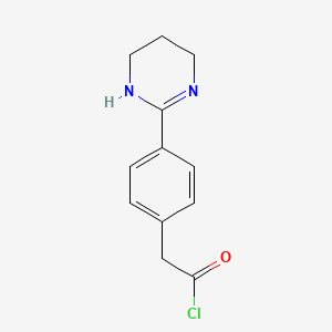 molecular formula C12H13ClN2O B12976902 2-(4-(1,4,5,6-Tetrahydropyrimidin-2-yl)phenyl)acetyl chloride 