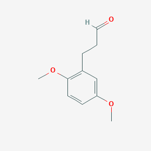 molecular formula C11H14O3 B12976908 3-(2,5-Dimethoxyphenyl)propanal CAS No. 33538-88-4