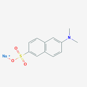 molecular formula C12H12NNaO3S B12976934 Sodium 6-(dimethylamino)naphthalene-2-sulfonate 