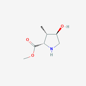 molecular formula C7H13NO3 B12976939 methyl (2S,3S,4R)-4-hydroxy-3-methylpyrrolidine-2-carboxylate 