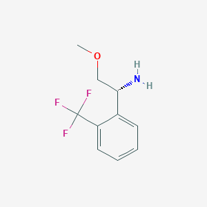 molecular formula C10H12F3NO B12976948 (R)-2-Methoxy-1-(2-(trifluoromethyl)phenyl)ethanamine 