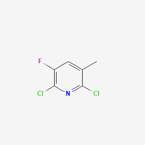 molecular formula C6H4Cl2FN B12976950 2,6-Dichloro-3-fluoro-5-methylpyridine 