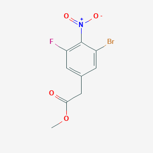 molecular formula C9H7BrFNO4 B12976975 Methyl 2-(3-bromo-5-fluoro-4-nitrophenyl)acetate 