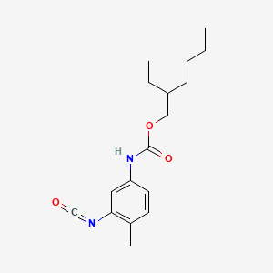 molecular formula C17H24N2O3 B12977010 Carbamic acid, N-(3-isocyanato-4-methylphenyl)-, 2-ethylhexyl ester CAS No. 51604-48-9