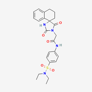 N-(4-(N,N-Diethylsulfamoyl)phenyl)-2-(2,5-dioxo-3',4'-dihydro-2'H-spiro[imidazolidine-4,1'-naphthalen]-1-yl)acetamide