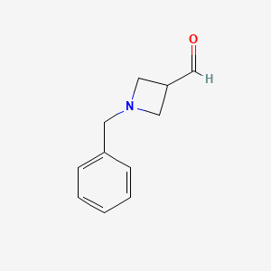 molecular formula C11H13NO B12977042 1-Benzylazetidine-3-carbaldehyde 