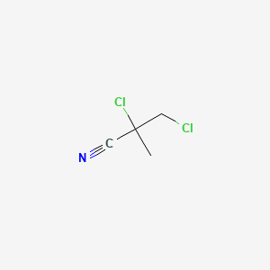 molecular formula C4H5Cl2N B12977044 2,3-Dichloro-2-methylpropanenitrile CAS No. 6092-39-3