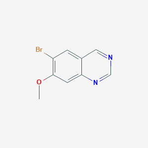 molecular formula C9H7BrN2O B12977080 6-Bromo-7-methoxyquinazoline 