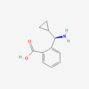 molecular formula C11H13NO2 B12977097 (R)-2-(Amino(cyclopropyl)methyl)benzoic acid 