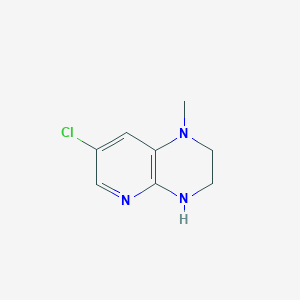 molecular formula C8H10ClN3 B12977127 7-Chloro-1-methyl-1,2,3,4-tetrahydropyrido[2,3-b]pyrazine 