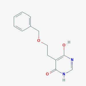 molecular formula C13H14N2O3 B12977167 5-(2-(Benzyloxy)ethyl)pyrimidine-4,6-diol 