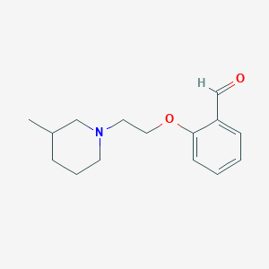 molecular formula C15H21NO2 B12977180 2-(2-(3-Methylpiperidin-1-yl)ethoxy)benzaldehyde 