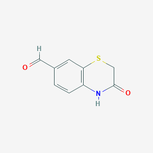 molecular formula C9H7NO2S B12977198 3-Oxo-3,4-dihydro-2H-benzo[b][1,4]thiazine-7-carbaldehyde 